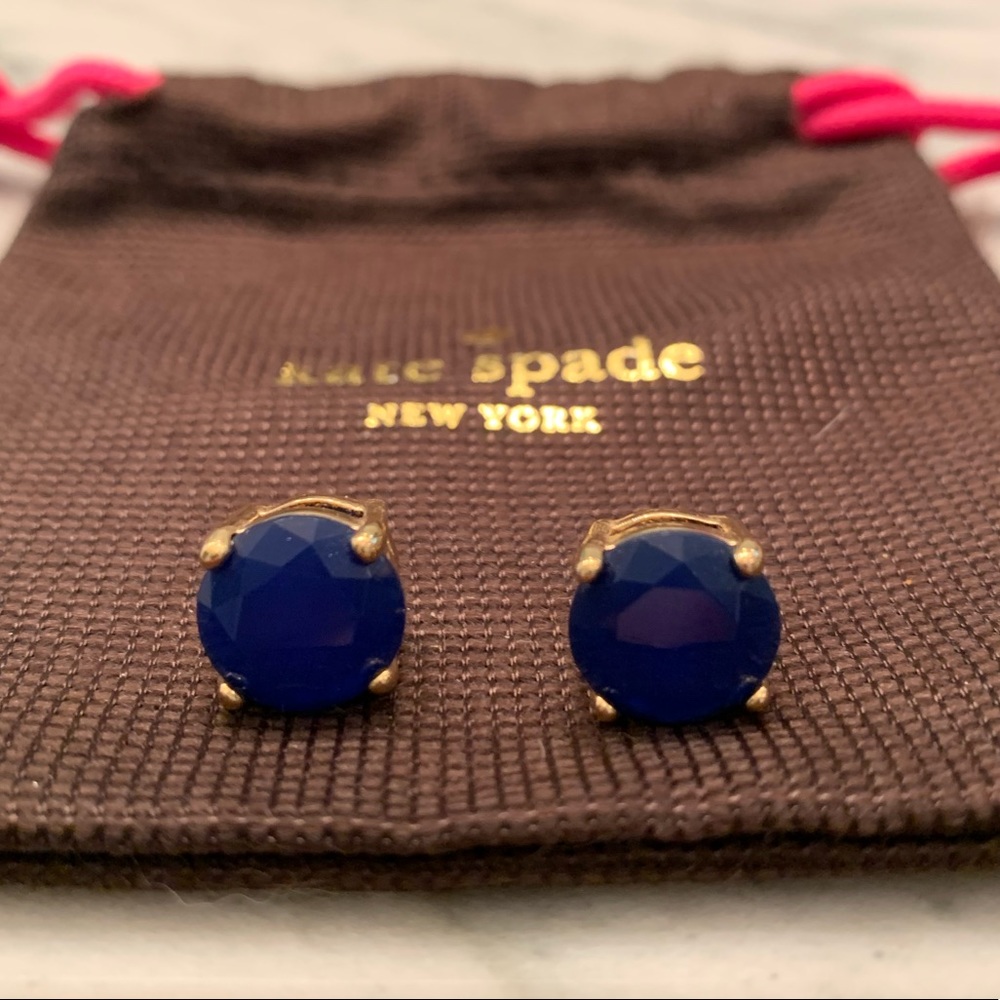 Kate Spade ♠️ Cobalt Blue Round Stud Earrings